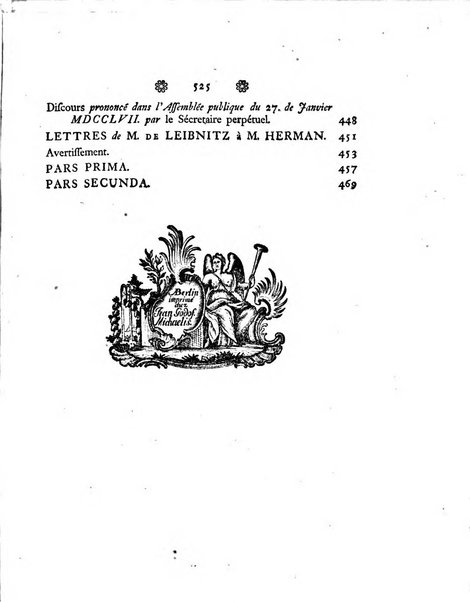 Histoire de l'Academie royale des sciences et des belles-lettres de Berlin