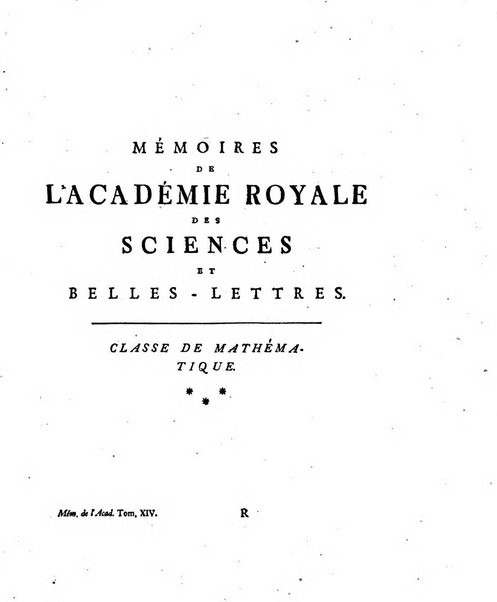 Histoire de l'Academie royale des sciences et des belles-lettres de Berlin