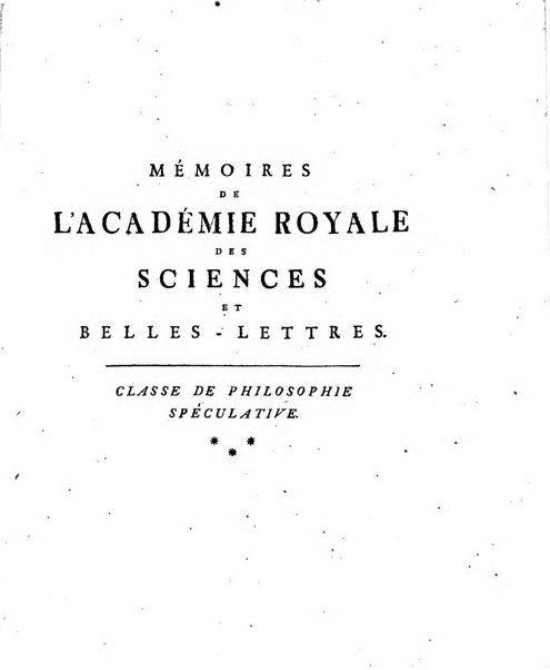 Histoire de l'Academie royale des sciences et des belles-lettres de Berlin