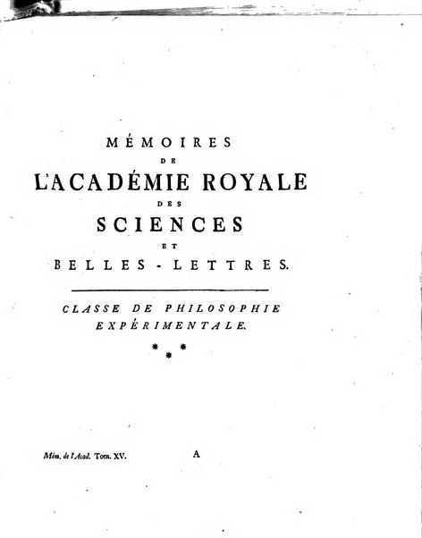 Histoire de l'Academie royale des sciences et des belles-lettres de Berlin