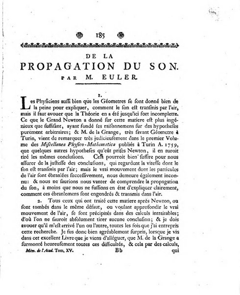 Histoire de l'Academie royale des sciences et des belles-lettres de Berlin