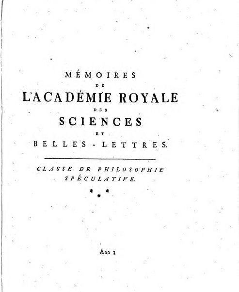 Histoire de l'Academie royale des sciences et des belles-lettres de Berlin