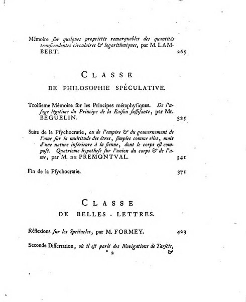 Histoire de l'Academie royale des sciences et des belles-lettres de Berlin