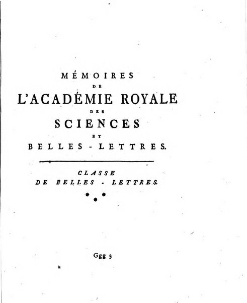 Histoire de l'Academie royale des sciences et des belles-lettres de Berlin