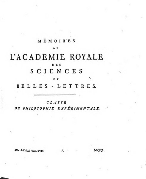 Histoire de l'Academie royale des sciences et des belles-lettres de Berlin