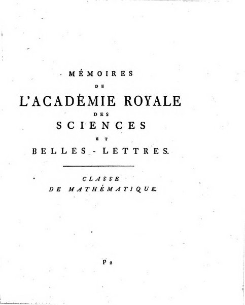 Histoire de l'Academie royale des sciences et des belles-lettres de Berlin