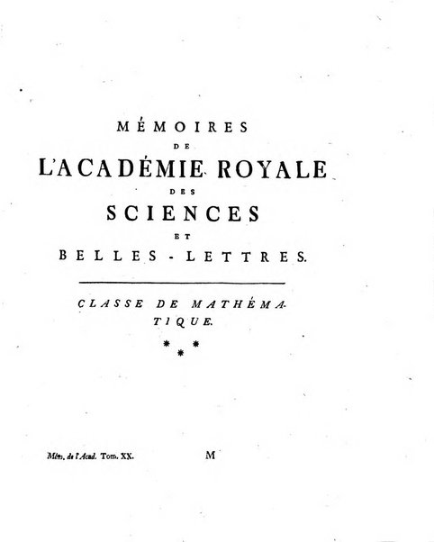 Histoire de l'Academie royale des sciences et des belles-lettres de Berlin