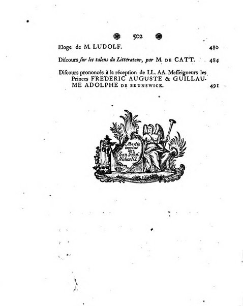 Histoire de l'Academie royale des sciences et des belles-lettres de Berlin