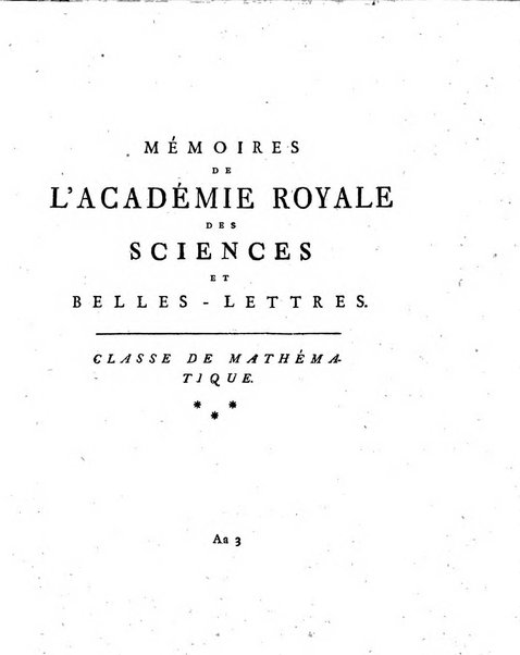 Histoire de l'Academie royale des sciences et des belles-lettres de Berlin