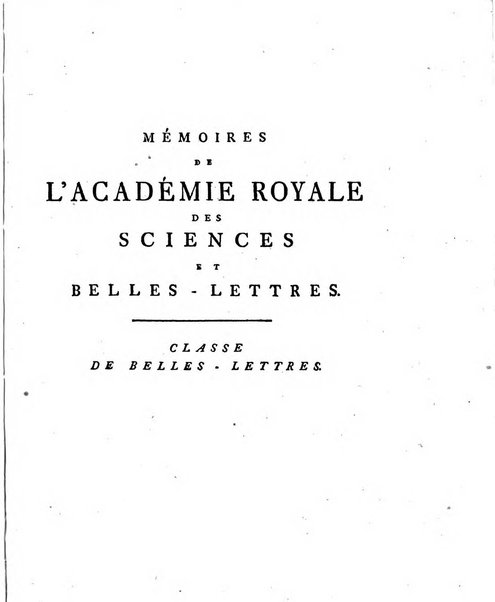 Histoire de l'Academie royale des sciences et des belles-lettres de Berlin