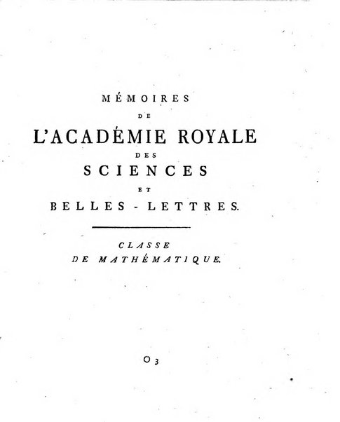 Histoire de l'Academie royale des sciences et des belles-lettres de Berlin