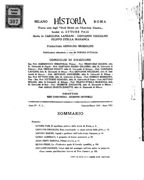 Historia studi storici per l'antichita classica