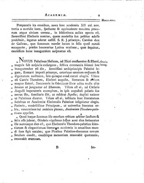 Historia et commentationes Academiae electoralis scientiarum et elegantiorum literarum Theodoro-Palatinae