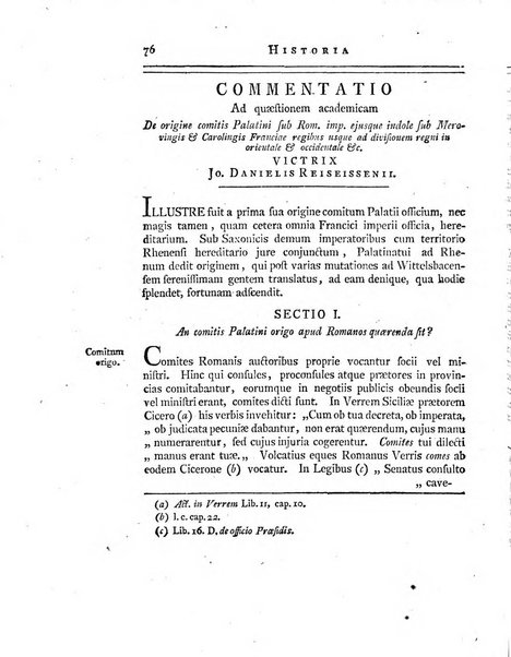 Historia et commentationes Academiae electoralis scientiarum et elegantiorum literarum Theodoro-Palatinae