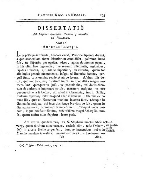 Historia et commentationes Academiae electoralis scientiarum et elegantiorum literarum Theodoro-Palatinae