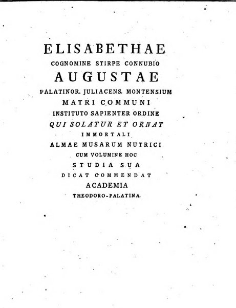 Historia et commentationes Academiae electoralis scientiarum et elegantiorum literarum Theodoro-Palatinae