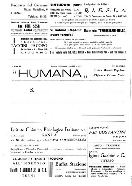 Humana rivista popolare mensile d'igiene