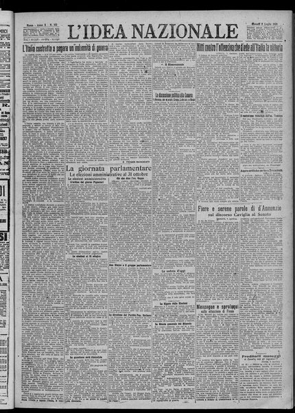 L'idea nazionale : settimanale-politico