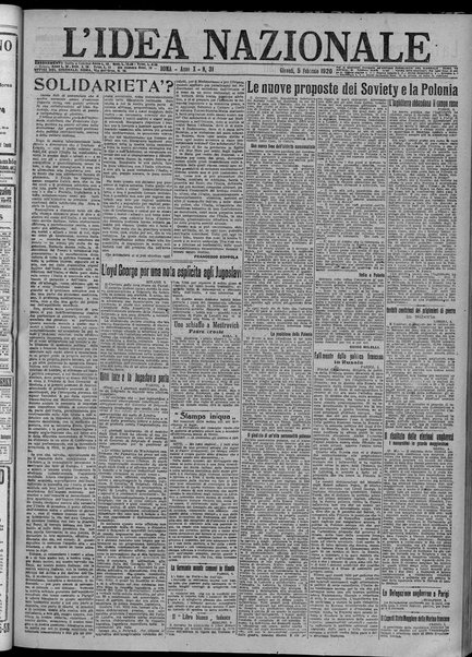 L'idea nazionale : settimanale-politico