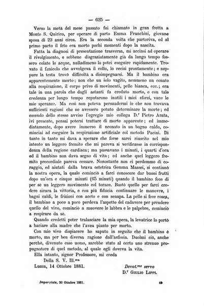 L'imparziale giornale degli interessi scientifici, pratici, morali e professionali della classe medica