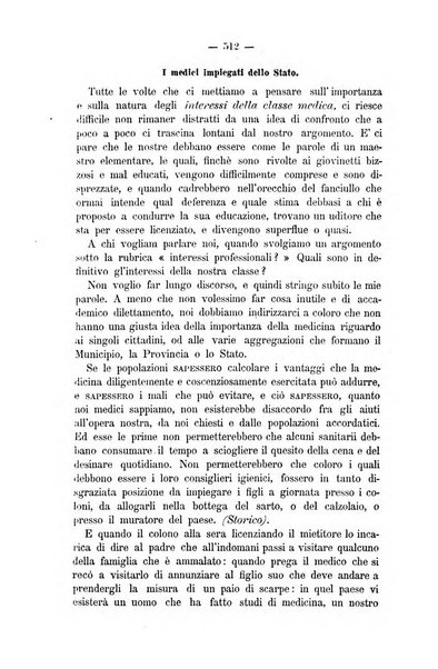 L'imparziale giornale degli interessi scientifici, pratici, morali e professionali della classe medica