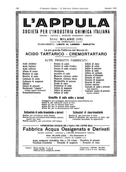 L'industria chimica organo ufficiale della Federazione nazionale fascista industrie chimiche ed affini