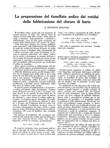 L'industria chimica organo ufficiale della Federazione nazionale fascista industrie chimiche ed affini