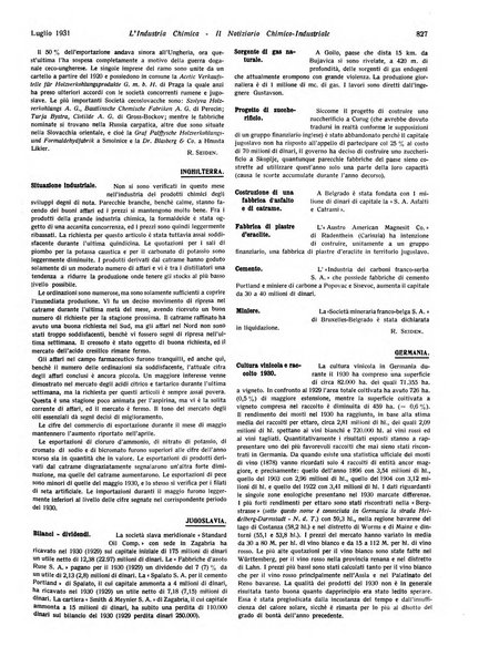 L'industria chimica organo ufficiale della Federazione nazionale fascista industrie chimiche ed affini