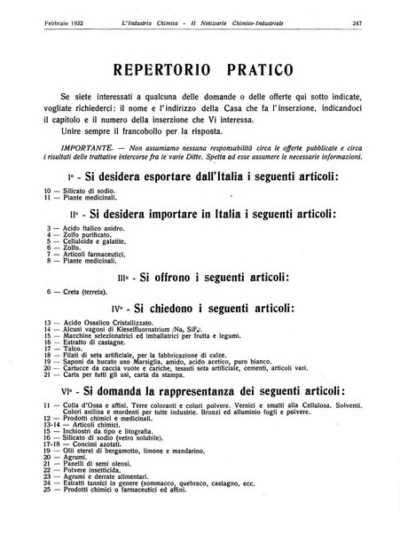 L'industria chimica organo ufficiale della Federazione nazionale fascista industrie chimiche ed affini