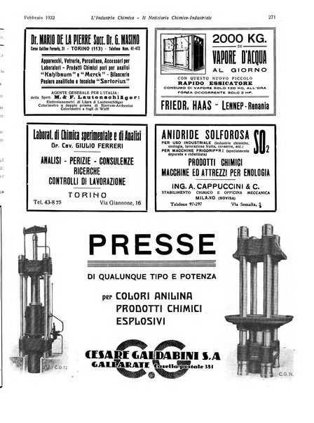 L'industria chimica organo ufficiale della Federazione nazionale fascista industrie chimiche ed affini