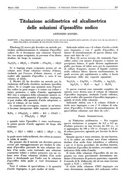 L'industria chimica organo ufficiale della Federazione nazionale fascista industrie chimiche ed affini