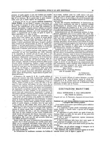 L'ingegneria civile e le arti industriali periodico tecnico mensile per lo sviluppo ed il perfezionamento della scienza pratica e delle industrie nazionali