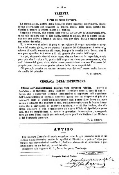 L'istitutore giornale della societa d'istruzione e di educazione dedicato ai maestri, alle maestre, ai padri di famiglia ed ai comuni