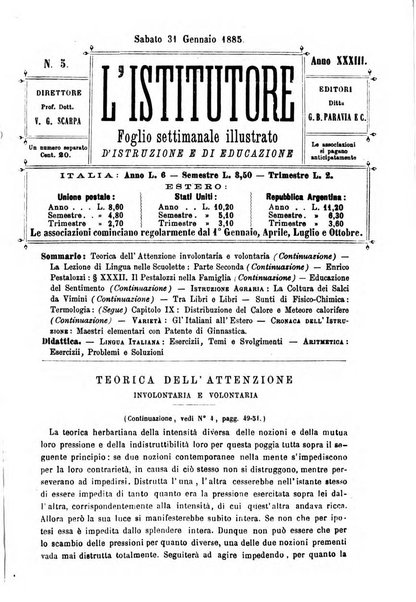 L'istitutore giornale della societa d'istruzione e di educazione dedicato ai maestri, alle maestre, ai padri di famiglia ed ai comuni