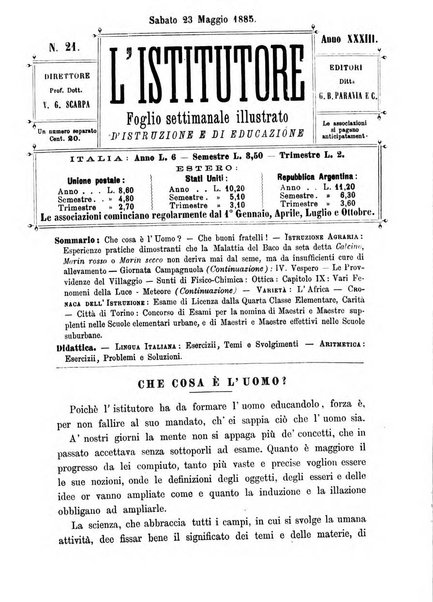 L'istitutore giornale della societa d'istruzione e di educazione dedicato ai maestri, alle maestre, ai padri di famiglia ed ai comuni