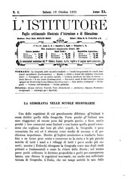 L'istitutore giornale della societa d'istruzione e di educazione dedicato ai maestri, alle maestre, ai padri di famiglia ed ai comuni