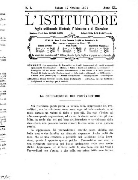 L'istitutore giornale della societa d'istruzione e di educazione dedicato ai maestri, alle maestre, ai padri di famiglia ed ai comuni