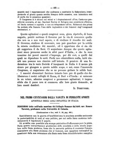 L'istitutore giornale della societa d'istruzione e di educazione dedicato ai maestri, alle maestre, ai padri di famiglia ed ai comuni