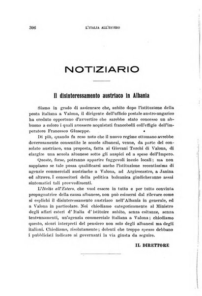 L'Italia all'estero rivista di politica estera e coloniale