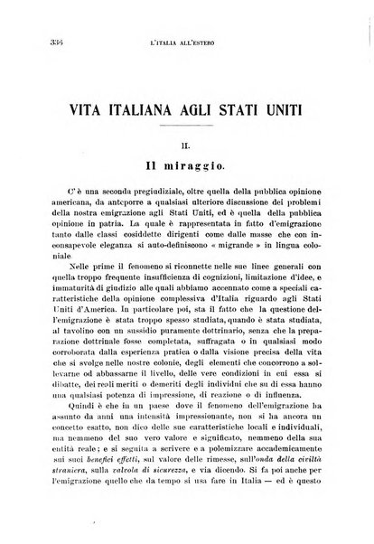 L'Italia all'estero rivista di politica estera e coloniale