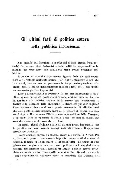 L'Italia all'estero rivista di politica estera e coloniale