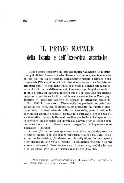 L'Italia all'estero rivista di politica estera e coloniale