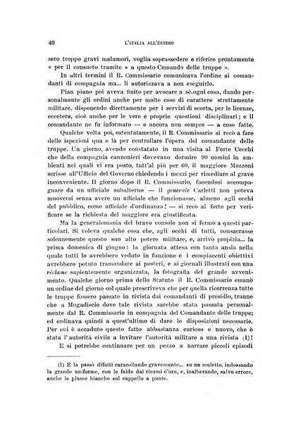 L'Italia all'estero rivista di politica estera e coloniale