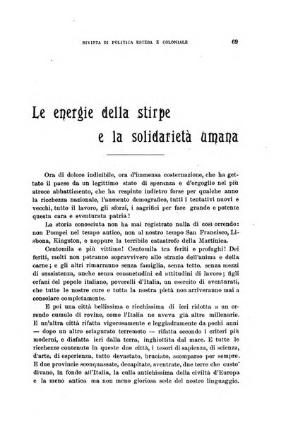 L'Italia all'estero rivista di politica estera e coloniale