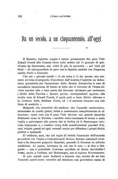 L'Italia all'estero rivista di politica estera e coloniale