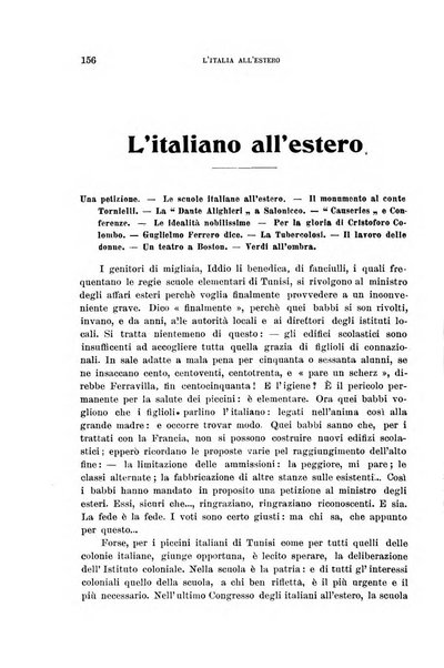 L'Italia all'estero rivista di politica estera e coloniale