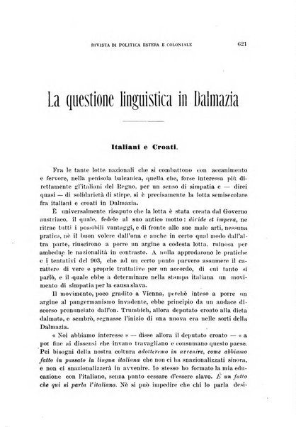 L'Italia all'estero rivista di politica estera e coloniale