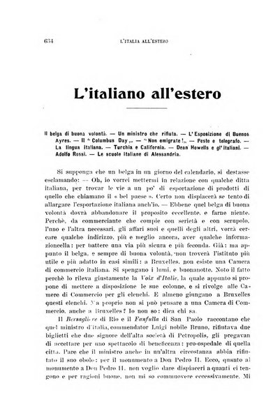 L'Italia all'estero rivista di politica estera e coloniale