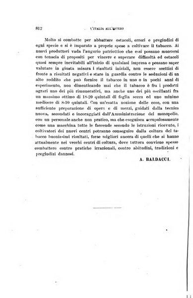 L'Italia all'estero rivista di politica estera e coloniale