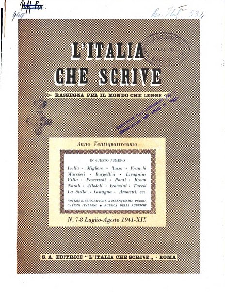 L'Italia che scrive rassegna per coloro che leggono